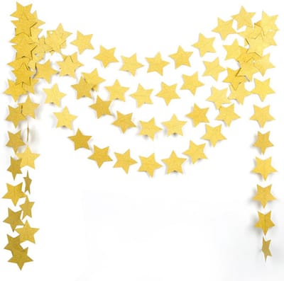Gouden Sterren Versiering Ster Slingers Goud Verjaardag Versiering Feest Versiering Oud En Nieuw Versiering 2024 - 4M