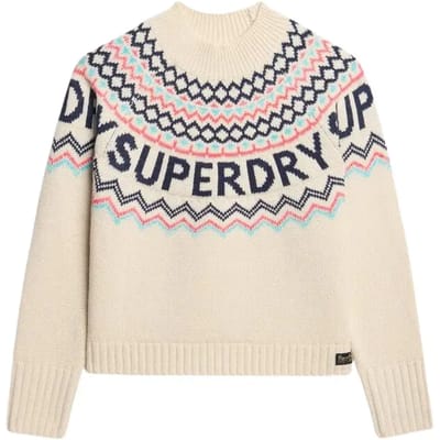 Superdry FAIRISLE BRANDED JUMPER Dames Trui - Maat XS