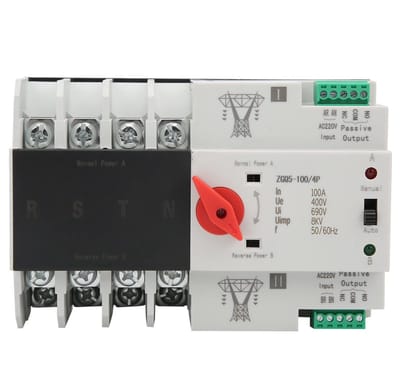 Allecto - Dual Power Automatische Overspanningsbeveiliging - Stroomonderbreker - Betrouwbaar en veilig - AC 400V - Automatische schakelaar - Geschi...