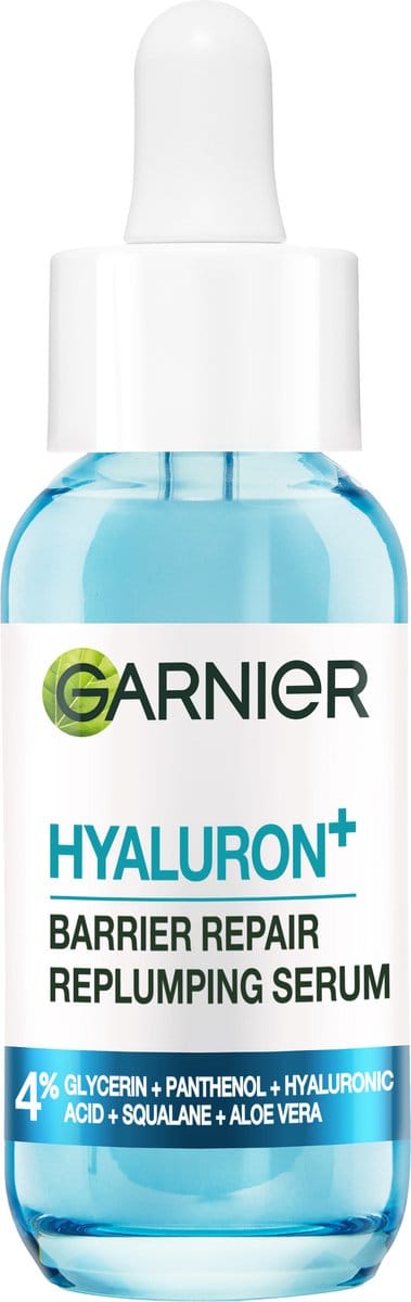 Garnier Hyaluron+ Barrier Repair Replumping Serum - Herstelt en versterkt de huidbarrière - Met hyaluronzuur, aloë vera, panthenol, squalaan en glycerine - 30 ml