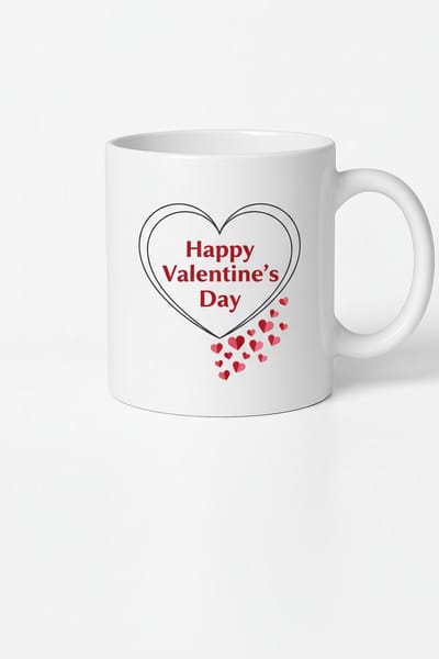 Valentijn Mok 'Happy Valentine's Day' | Romantisch Cadeau Met Hart & Hartenprint