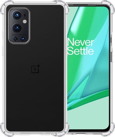 Hoesje - Geschikt voor OnePlus 9 Pro - Sterk & Shockproof - Siliconen Case - Back Cover - Telefoon Hoes Shock Proof - Telefoonhoesjes - Transparant