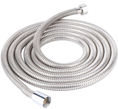 Dailygoods- Doucheslang 3 Meter - Roestvrij Staal - Duurzaam - Hoge Temperatuur Weerstand - Rubber Binnenbuis - Geen Lekkage - Douchekraan