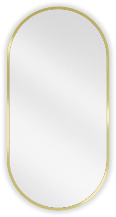 Mexen Loft ovaal badkamer spiegel 80 x 40 , gouden frame - 9851-080-040-000-50