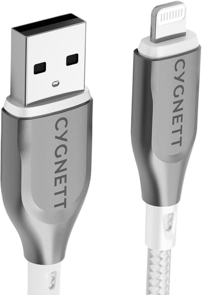 Cygnett USB-A naar Apple Lightning Kabel 1 Meter - Wit