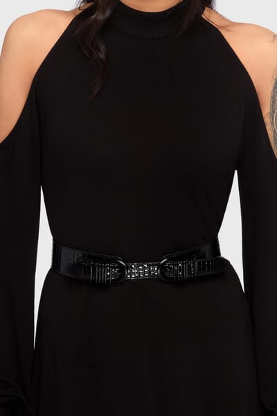 KIHILIST by KILLSTAR - Gothic Riem - Kihilist Nova Double Belt - voor Vrouwen - zwart