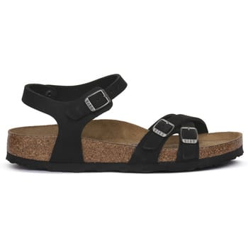 Birkenstock KUMBA SOFT FOOTBED NUBUK BLACK - Dames slippers - Kleur: Zwart - Maat: 38