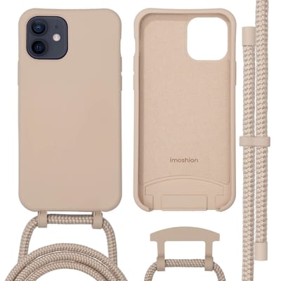imoshion Hoesje - Geschikt voor iPhone 12 Pro / 12 - Color Backcover met afneembaar koord geschikt voor MagSafe - Nude