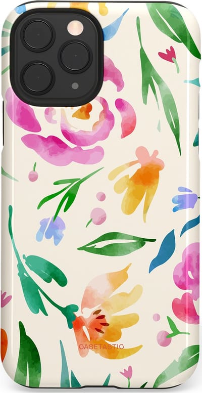 Casetastic Hoesje Geschikt voor Apple iPhone 11 Pro - Stijlvolle Beschermende Duo-layer Case - Floral Flow