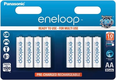 Oplaadbare Batterijen - AA Mignon Accu - Apparaten Voeden - 2100 Laadcycli - 1900 mAh - Wit