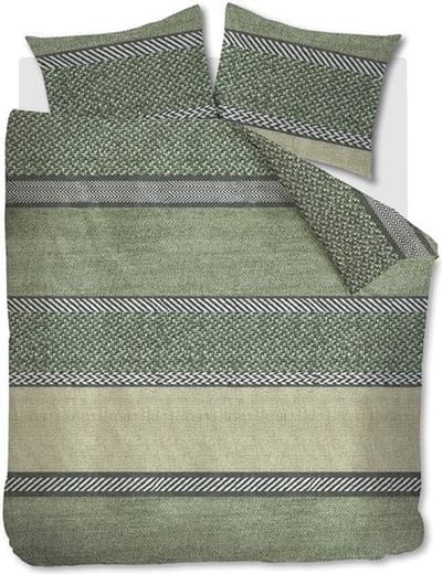 Snoozing Doreen - Flanel - Dekbedovertrek - Tweepersoons - 200x200/220 cm - Groen