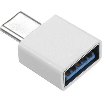 Adaptateur OTG Micro USB vers USB 2.0, adaptateur Micro USB Portable, taille Mini, Plug and Play large Type-C blanc