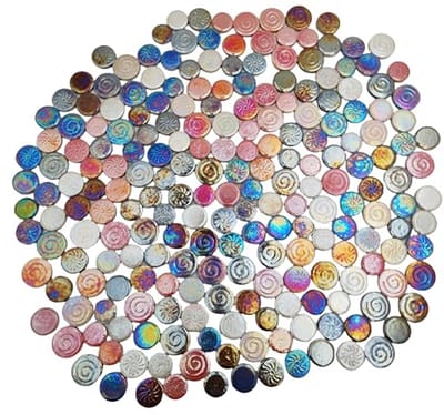 Creatieve Keramische Mozaïektegels voor DIY Projects - 500g Mix van Ronde Tegels in 3 Grootte