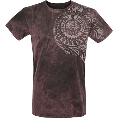 Outer Vision T-shirt - Burned Magic - M tot 4XL - voor Mannen - bordeaux
