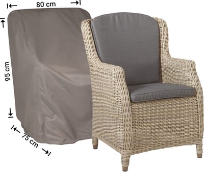 Raffles Covers Tuinstoelhoes - 80 x 75 H: 95 cm - RTGC80 - Waterdicht - Ademend - UV-bestendig - Elastisch rijgkoord - Beschermhoes tuinmeubelen