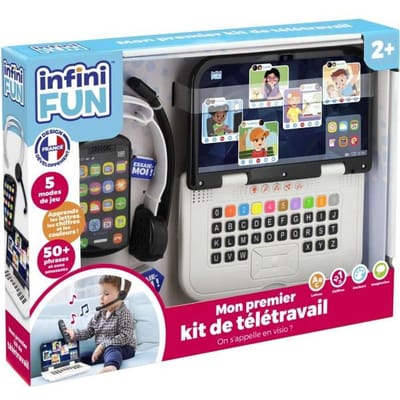 Kit Télétravail - KD - Mon Premier Kit de Télétravail - Effets lumineux et sons réalistes des 18 mois
