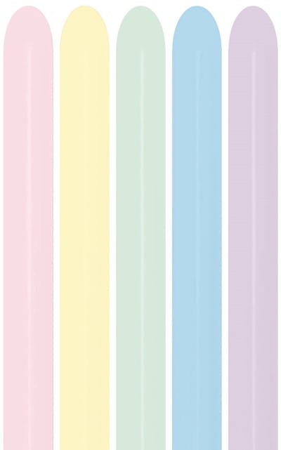 Modelleerballonnen Sempertex 260 pastel mat assorti - 50 stuks