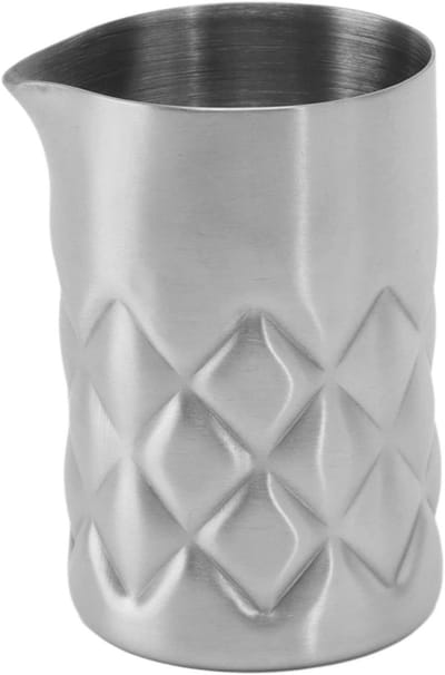 RVS Cocktail Mixing Glas met Grid Design - Bar Mixing Pitcher voor Drankjes - Ouderwetse Bar Mixer