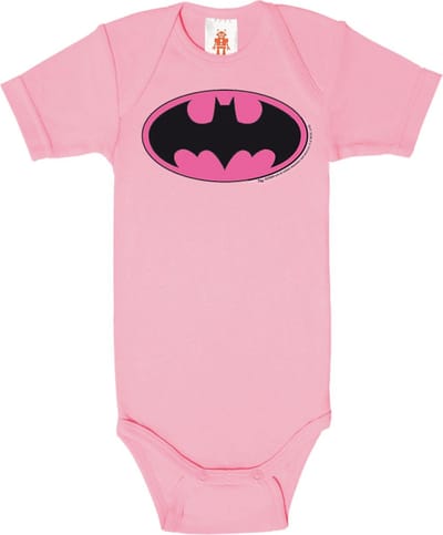 Logoshirt Baby Body DC - Batman Logo (Pink)
