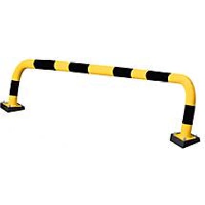 Aanrijdbeveiliging beschermbeugel SWING, binnengebruik, 390 x 2000 mm, geel/zwart
