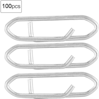 Lot de 100 mousquetons de sécurité en acier inoxydable pour la pêche, accessoires de type S Small