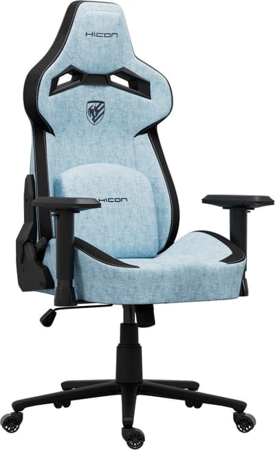 HICON® Ergonomische Bureaustoel - Stoffen Bekleding - 3D Armleuningen - 200 kg - Hyper Serie - Striker - Blauw