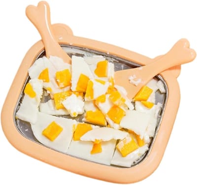 Rol Ijs Maker - Dessert Plaat - Zelf Desserts Maken - Handmatig Direct Invriezen - 26x21x3.5cm - Zilver