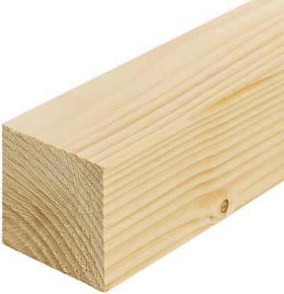 Houten Latten - Sparrenhout Profiel - Doe-het-zelf - 4-zijdig Geschaafd - 60x60 mm x 3 m - Lichtbruin
