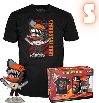 Funko Pop! & Tee: Chainsaw Man - Chainsaw Man Leaping - S - CONFIDENTIAL