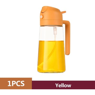 2in1 500ml Plastic Spray Olie Spuitfles Spray Olie Dispenser Oliekan Karaf Cruet BBQ Bakken Braden Picknick Keukengereedschap orange