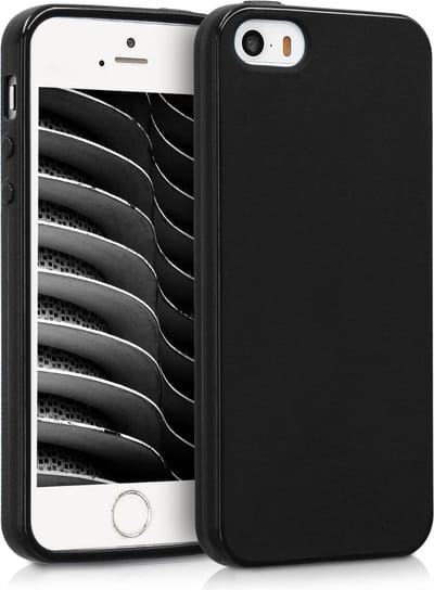 kwmobile telefoonhoesje geschikt voor Apple iPhone SE (1.Gen 2016) / iPhone 5 / iPhone 5S - Hoesje voor smartphone - Back cover in mat zwart