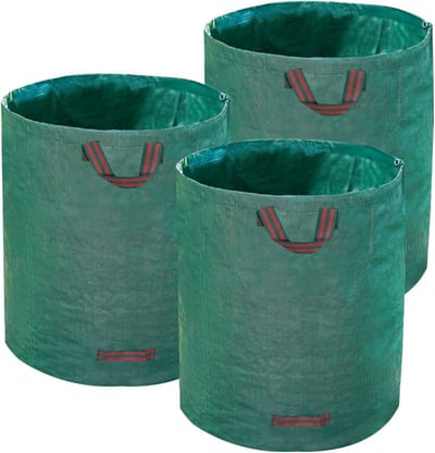 Herbruikbare Tuin Afvalzakken - Compost Zakken Bladenzakken - Tuinafval Verwerken - Scheurbestendig Waterdicht Materiaal - 273 Liter Per Stuk - Groen