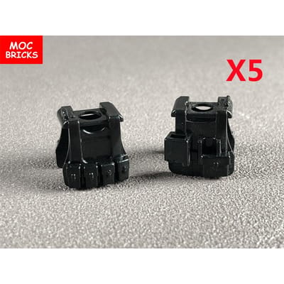 Briques MOC Suona Horn Pistolet Militaire Fusil de Pirate Jambières de Soldat Casque Figurine d'Action Blocs de Construction Assemblés Jouets pour Garçons