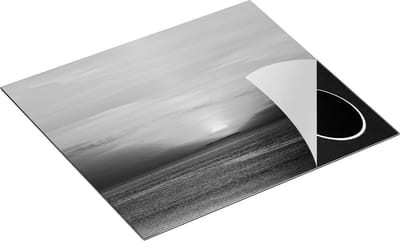 Chefcare Inductie Beschermer Zonsondergang in de Noordzee - Zwart Wit - 60x50 cm - Afdekplaat Inductie - Kookplaat Beschermer - Inductie Mat
