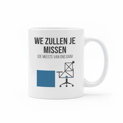 330ml Grappige Afscheid Mok – “We Zullen Je Missen (De Meeste van Ons Dan)” – Leuk Cadeau voor Collega’s & Werk Afscheid