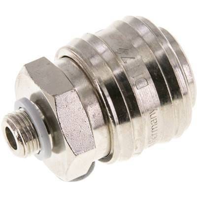 Vernikkeld Messing DN 7.2 (Euro) Luchtkoppeling Snelkoppeling G 1/8 inch Buitendraad FKM
