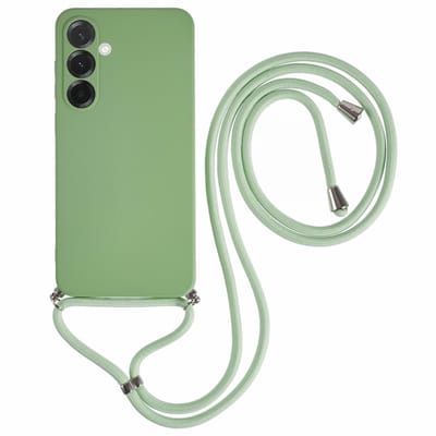 Coverup Hoesje - Geschikt voor Samsung Galaxy A17 Hoesje - Coverup Colour TPU Back Cover met Koord - Frog Green