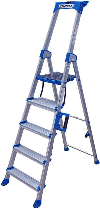 Alumexx Twin-Deck - Huishoudtrap 5 treden - Keukentrap - Inklapbaar - 3.0m werkhoogte