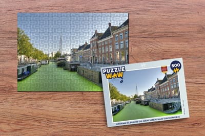 Puzzel Groningen - Grachtenpand - Water - Legpuzzel - Puzzel 500 stukjes