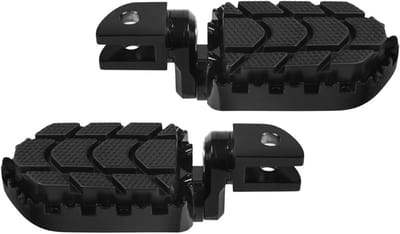 Motorfiets Voetsteunen - Verstelbare Pedalen - Comfortabel Rijden - Antislip Textuur - 415 g - Zwart