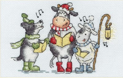Bothy Threads Kate Garrett Woof, Moo, Baa! borduren (pakket) XMAS74