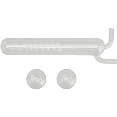 Compteur de Bulles de Dioxyde de Carbone Verre Cristal Hautement Transparent Compteur de Bulles en Spirale CO2 pour Aquarium white