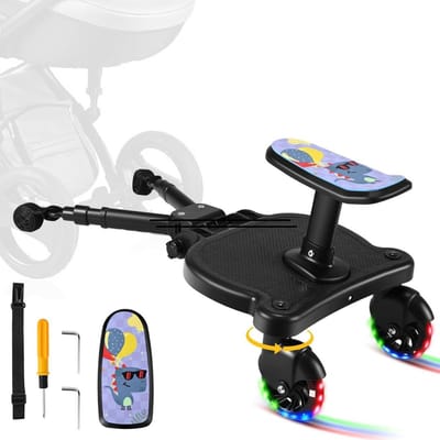 ApexArte® Meerijdplankje met Zitje - Buggy Board - Universeel