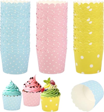 150 stuks papieren muffinvormpjes, cupcake-omslagvormpjes, cupcake-vormpjes, cupcakevormpjes, muffinvorm, papier voor bruiloft, verjaardag, feest