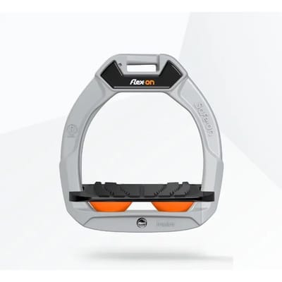 Veiligheidsteller voor paardrijden Schuin Grip Aluminium/Zwart/Oranje kind Flex-On Safe-On