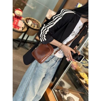 Sac Vertical en Cuir Véritable pour Téléphone Portable pour Femmes Nouveau Sac Bandoulière en Cuir Souple Sac d'Épaule Polyvalent Sac pour Femmes Mini Sac pour Femmes