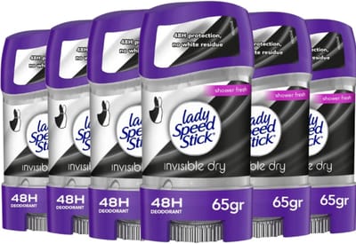 Lady Speed Stick Shower Fresh Invisible Protection Deodorant - Gel Stick - Jouw Geheim Voor Onzichtbare Frisheid en Verzorging - 6 x 65 g Gel
