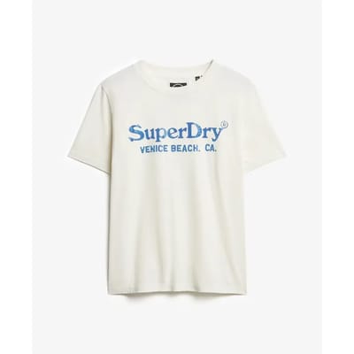 Superdry - Venue metallic T-shirt met relaxte pasvorm - Dames - T-shirts