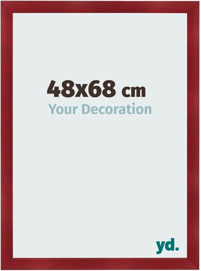 Your Decoration - Fotolijst 48x68 cm - MDF - Wijnrood Geveegd - Pisa