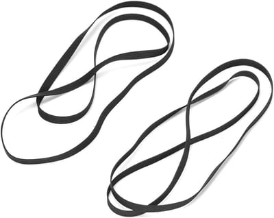 Aandrijfriemen Set - Platenspeler Riemen - Muziek Afspelen - Duurzaam Rubber Materiaal - 2 Stuks 600mm - Zwart